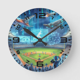 Honkbal Thema 8 Inch Acryl Wandklok