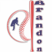 Honkbal Thema All-Star Sports Sticker (Voorkant)