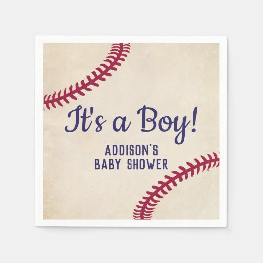 Honkbal thema Baby shower servetten (Voorkant)