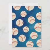 Honkbal thema Baby Shower Uitnodigingen (Achterkant)