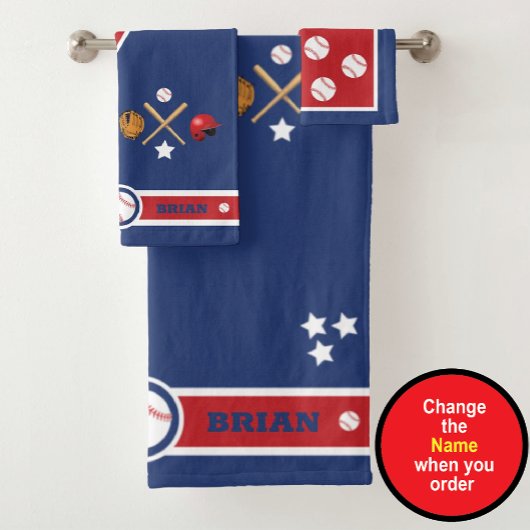 Honkbal thema bad handdoek