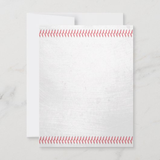 Honkbal Thema Boy 5e Verjaardag Party Kaart (Achterkant)