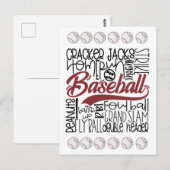 Honkbal Thema Briefkaart (Voorkant / Achterkant)
