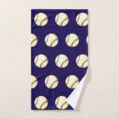 Honkbal Thema Donkerblauw Bad Handdoek (Handdoek)