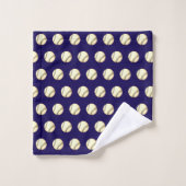 Honkbal Thema Donkerblauw Bad Handdoek (Wasdoekje)