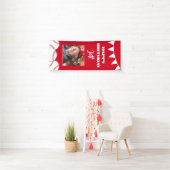 Honkbal Thema Foto Verjaardag Hanging Banner (Insitu)