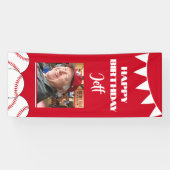 Honkbal Thema Foto Verjaardag Hanging Banner (Horizontaal)