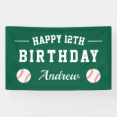 Honkbal thema Happy Birthday party custom Spandoek (Horizontaal)