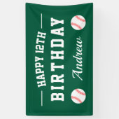 Honkbal thema Happy Birthday party custom Spandoek (Verticaal)