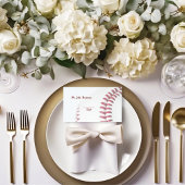 Honkbal Thema Huwelijk met Gastnaam Plaatskaartje