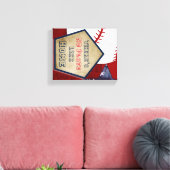 Honkbal thema jongens kamer decor canvas afdruk (Insitu (Woonkamer))