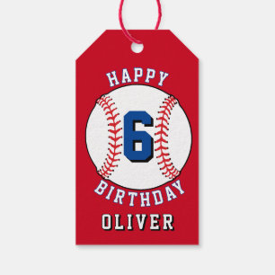 Honkbal thema Kids Verjaardagsfeest Cadeaulabel
