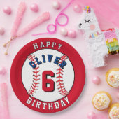 Honkbal thema Kids Verjaardagsfeest Papieren Bordje (Feest)