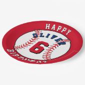 Honkbal thema Kids Verjaardagsfeest Papieren Bordje (Gekanteld)