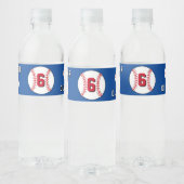 Honkbal thema Kids Verjaardagsfeest Waterfles Etiket (Flessen)