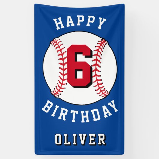 Honkbal Thema Kinderverjaardagsfeestje Spandoek (Verticaal)