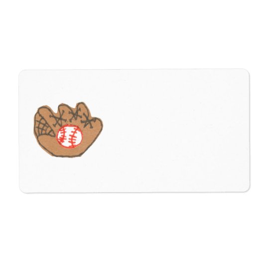 Honkbal thema label -- beschrijf / print erop (Voorkant)