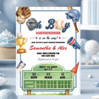 Honkbal Thema Oh Boy Baby Shower Uitnodiging