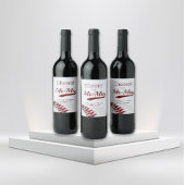 Honkbal Thema Proost Mr en Mrs Wedding Wijn Etiket