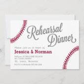 Honkbal thema repetitie Diner uitnodiging (Voorkant)