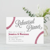 Honkbal thema repetitie Diner uitnodiging (Staand voorkant)