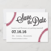 Honkbal thema Save the Date (Voorkant)
