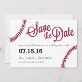 Honkbal thema Save the Date (Voorkant)