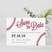 Honkbal thema Save the Date (Staand voorkant)