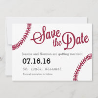 Honkbal thema Save the Date