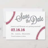 Honkbal thema Save the Date Kaart (Voorkant)