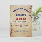 Honkbal thema sport verjaardag kaart (Staand voorkant)