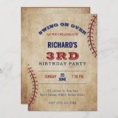 Honkbal thema sport verjaardag kaart (Voorkant / Achterkant)