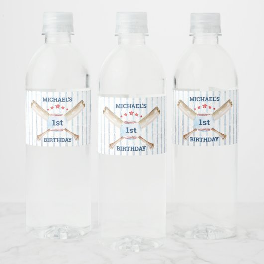 Honkbal Thema Verjaardag Party Water Bottle Label Waterfles Etiket (Flessen)