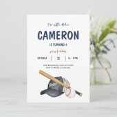 Honkbal Thema Verjaardag uitnodiging (Staand voorkant)