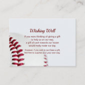 Honkbal Thema Wishing Well Bruiloft Informatiekaartje (Voorkant)