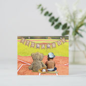 Honkbal Theme Boy's Etnische Baby shower Briefkaar Briefkaart (Staand voorkant)