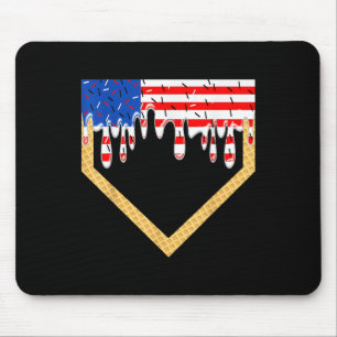 Honkbal thuisplaat druipende jongens ijs Amerikaan Muismat