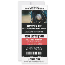 Honkbal Ticket Baby Shower