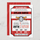 HONKBAL TICKET Bar Mitswa uitnodiging (Voorkant / Achterkant)