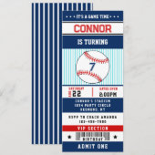 Honkbal Ticket Uitnodiging (Voorkant / Achterkant)