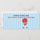 Honkbal ticket verjaardagsuitnodiging aanpasbaar kaart (Achterkant)