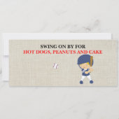 Honkbal ticket verjaardagsuitnodiging aanpasbaar kaart (Achterkant)