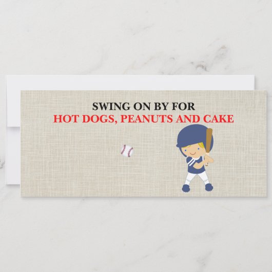 Honkbal ticket verjaardagsuitnodiging aanpasbaar kaart (Achterkant)