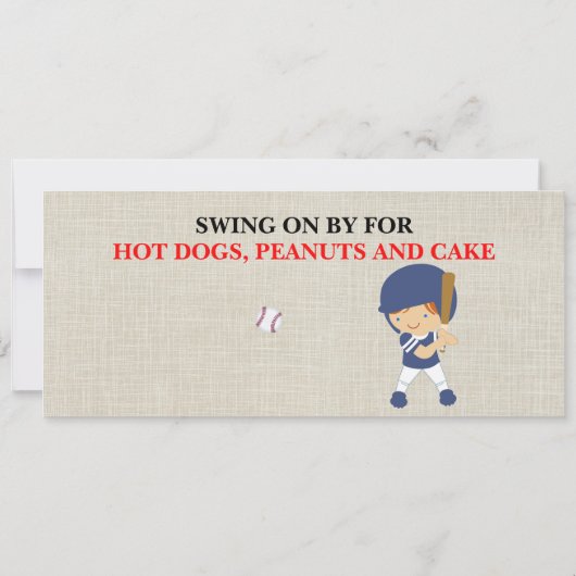 Honkbal ticket verjaardagsuitnodiging aanpasbaar kaart (Achterkant)