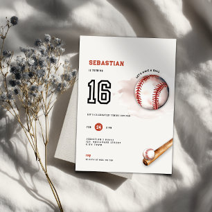 Honkbal tieners feest 16e verjaardagsuitnodiging k kaart