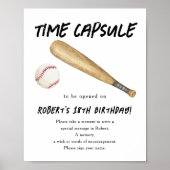 Honkbal Tijd Capsule 1e verjaardag Poster (Voorkant)