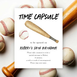 Honkbal Tijd Capsule 1e verjaardag  Poster