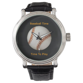 Honkbal Tijd, Tijd Om Mensen Vintage Te Spelen  Horloge