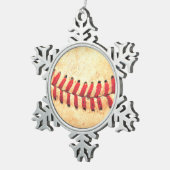 honkbal tin sneeuwvlok ornament (Rechts)