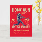 Honkbal Toevoegen Jouw naam Jaar Bericht Rode Verj Kaart (Gele Bloem)